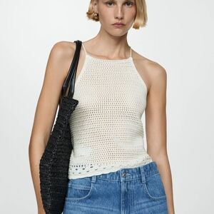 Mango Cream Crochet Camisole